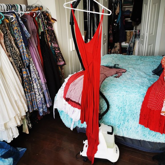 Red Wrap Dress - Picture 3 of 5